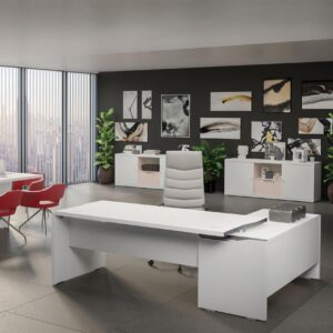 Buronomic-Elegance bureau angle blanc