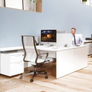 Buronomic-Retro bureau angle blanc modulable