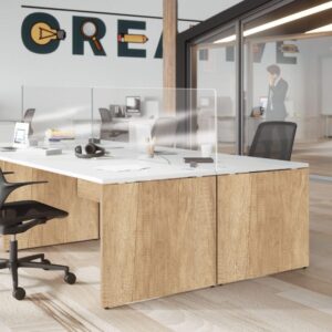 Buronomic-Retro bureau blanc et bois