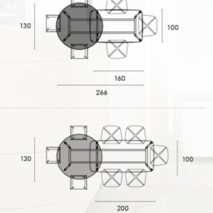 Robberechts-Junto Mixed pole bureau partage design moderne