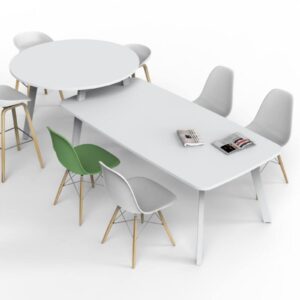 Robberechts-Junto Mixed pole bureau partage moderne blanc