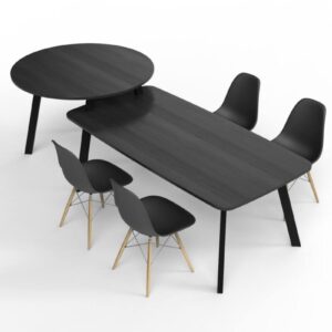 Robberechts-Junto Mixed pole bureau partage moderne noir