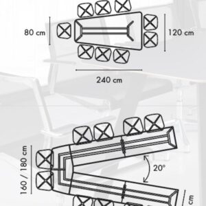 Robberechts-Junto Présentation Bureau de réunion modulable