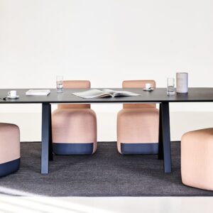 Viccarbe-Trestle bureau rectangle noir