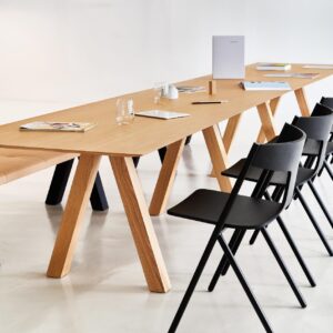 Viccarbe-Trestle bureau réunion rectangle bois