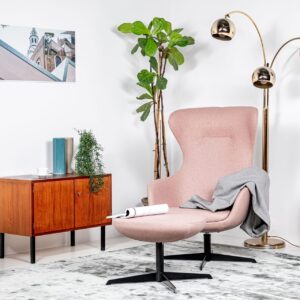 Buzzispace-BuzziQ Chaise pivotante comfortable en tissu