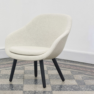 Hay-AaL Loung Fauteuil d'acceuil rembourré tissu blanc