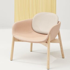 Infiniti-Peb Chaise comfortable bois et tissu