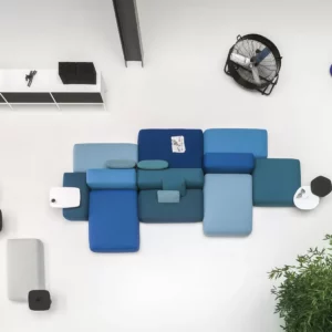 Lapalma-Plus Canape modulaire d'acceuil bleu