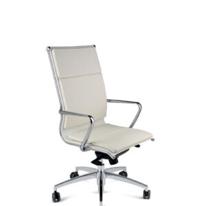 Moving- Alia white design office chair with castors