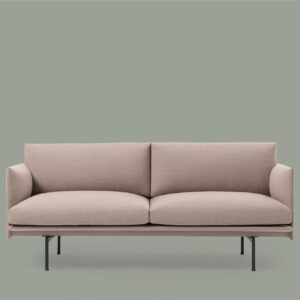 Muuto-Outline Canape d'acceuil en tissu rose