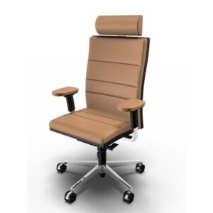 Sedus-Mr 24 Ergonomic beige leather-effect office chair
