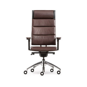Sedus-Open Up Leather-effect office chair with castors