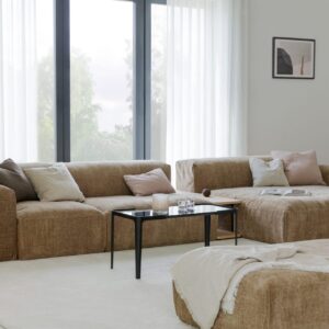 Sits-Edda Canape modulaire en tissu brun