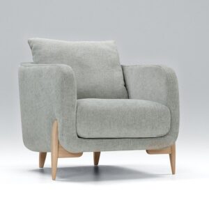 Sits-Jenny Fauteuil d'accueil en tissu gris