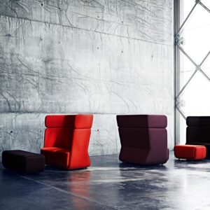 Softline-Basket Canape alcove acoustique rouge