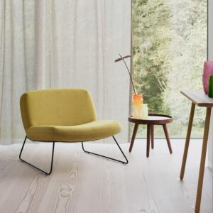 Softline-Java Fauteuil d'acceuil en tissu jaune