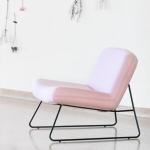 Softline-Java Fauteuil d'acceuil en tissu rose