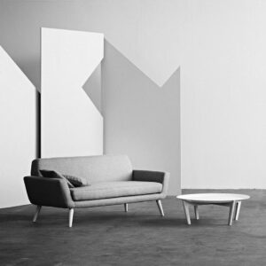 Softline-Scope Canapé d'acceuil en tissu gris