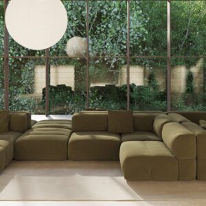 Viccarbe-Savina Canape d'acceuil modulaire en tissu