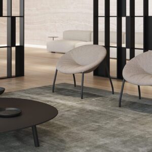 Viccarbe-Zocco Fauteuil d'acceuil design en tissu