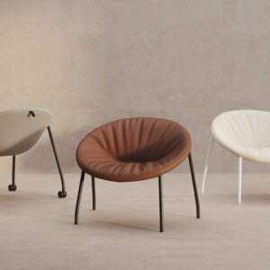 Viccarbe-Zocco Fauteuil lounge design à roulette