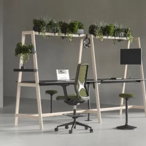 Narbutas - Nova Houten multifunctionele hoge tafel op wielen