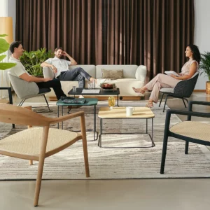 Sedus – se:café wooden lounge fauteuil en bois au style chaleureux